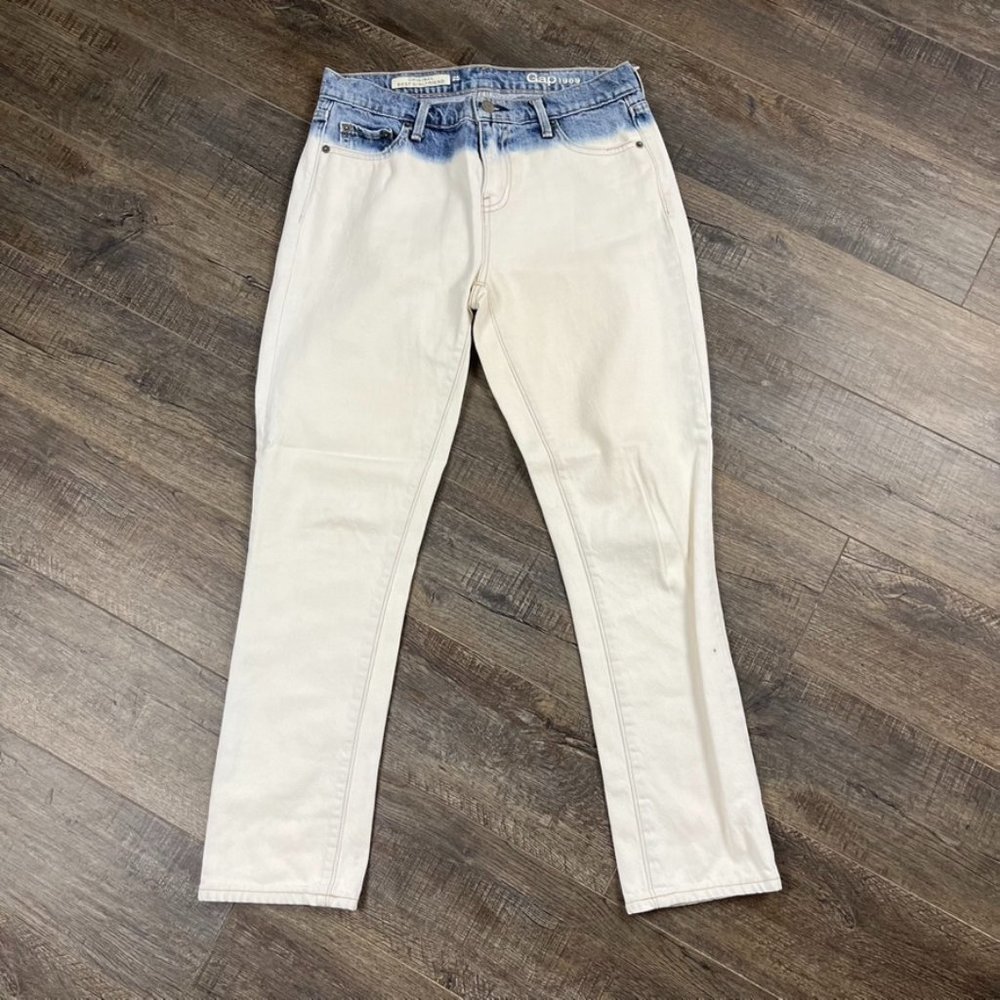 Gap Blue Ombre Girlfriend Jeans Pants Denim ((size 25)) - Picture 1 of 8